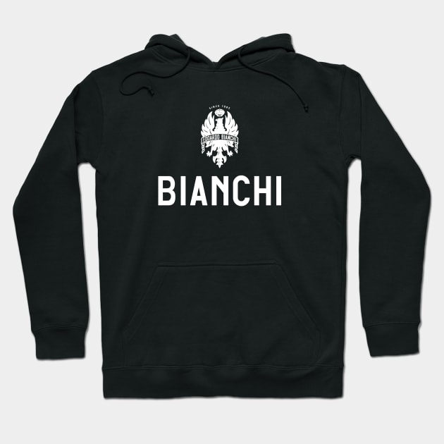 Bianchi Bike Potrait Logo Hoodie by bike-man